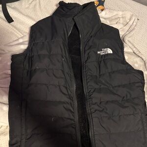 The North Face Black Quilted Fleece-Lined Vest